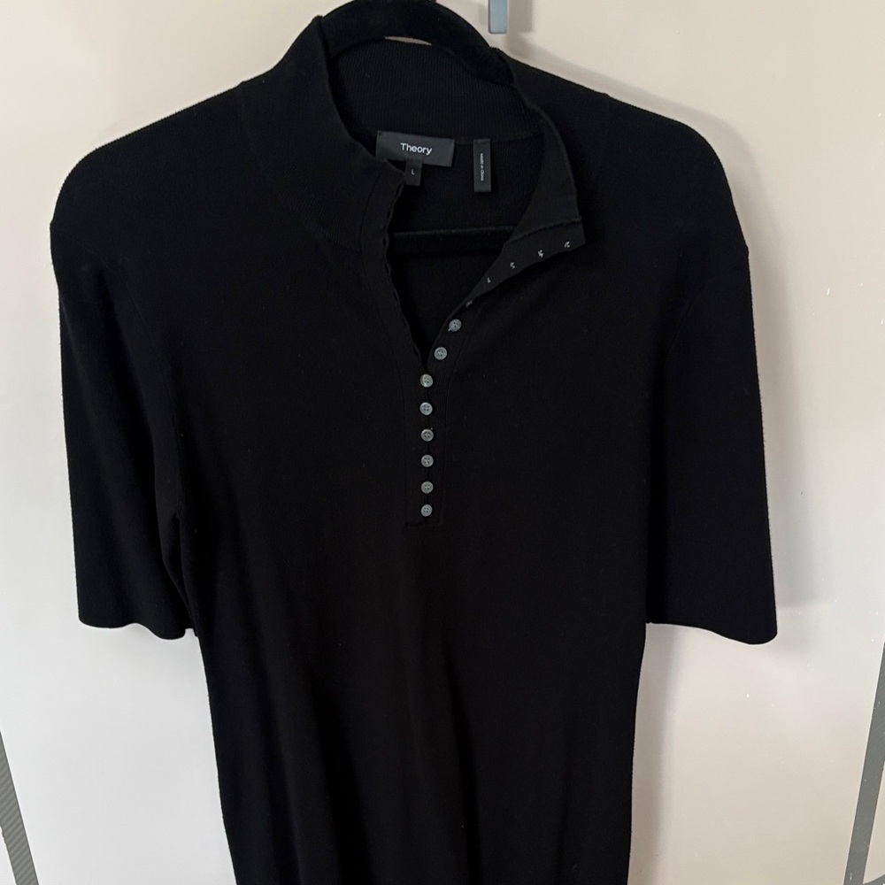 Theory woman Black Button dress